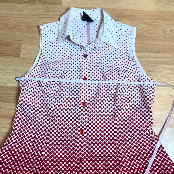 KNAPP STUDIO red white polka dot hombre sh… - Picture 8 of 13